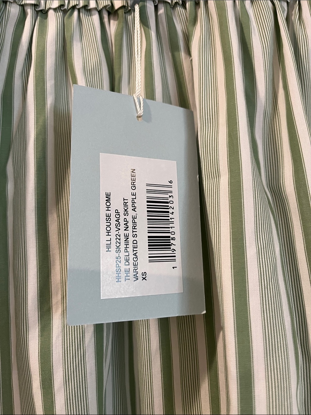 Hill House Delphine Skirt and Azalea Top Set - Apple Green Variegated Stripe XS - Picture 4 of 9